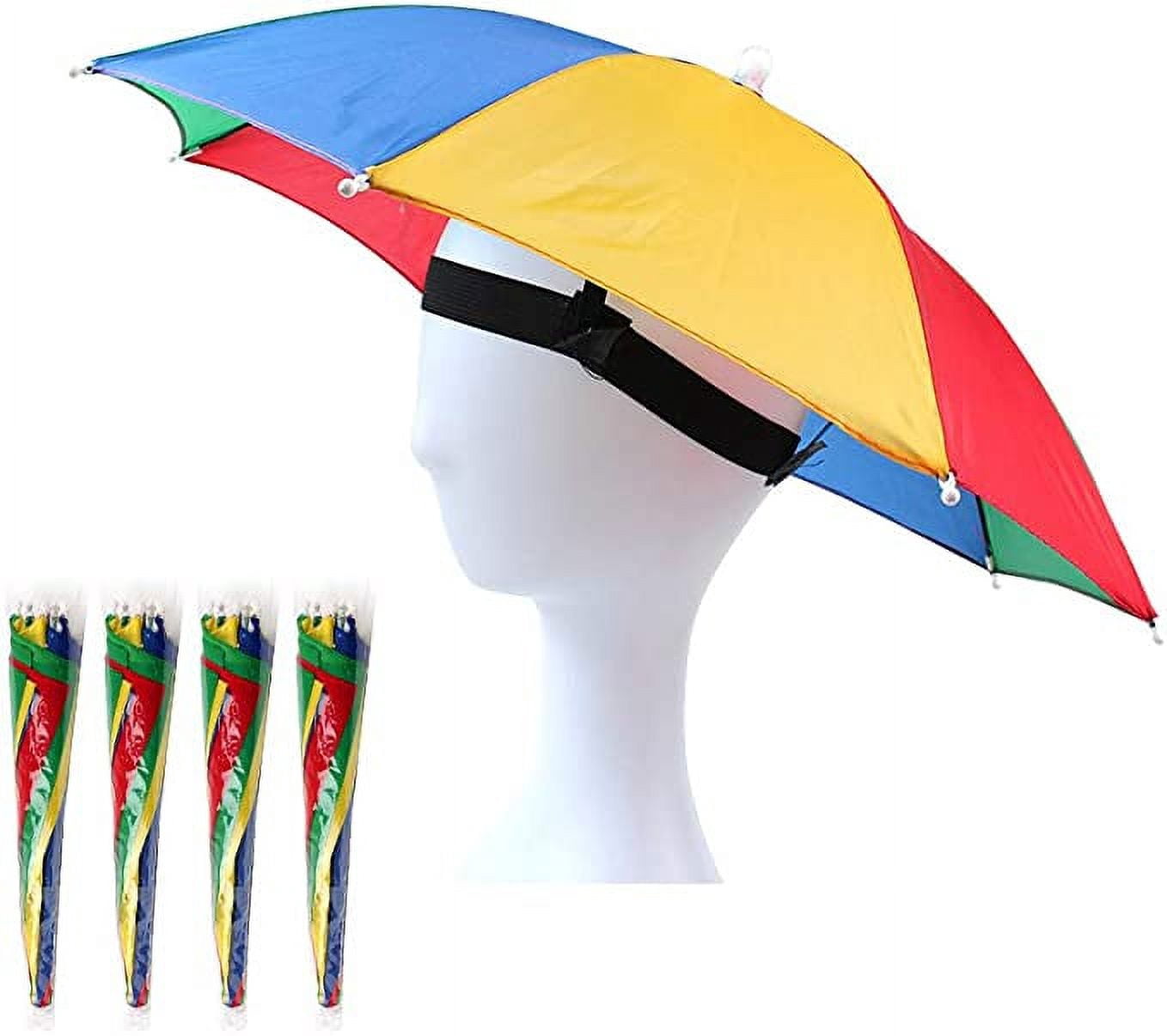 JANGANNSA Regenschirm-Hut – Faltbarer Sonnen- & Regenschutz Für Outdoor-Aktivitäten (80 Cm)