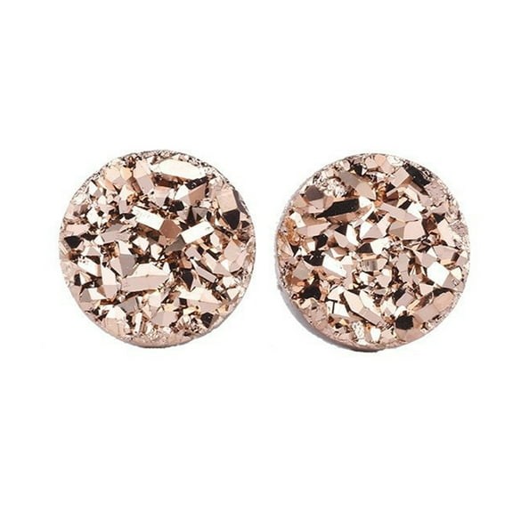 JANGSLNG 1 Pair Ear Clips Shiny Non-piercing Painless Geometric Electroplating Fashion Women Men Magnetic Stud Earrings Jewelry Gift for Daily Wear