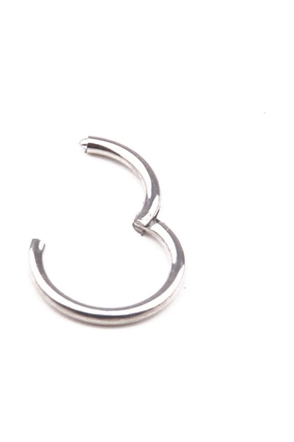 1 Pc 16G 14G Hinged Segment Hoop Ring Stainless Steel Lip Nose Septum Piercing