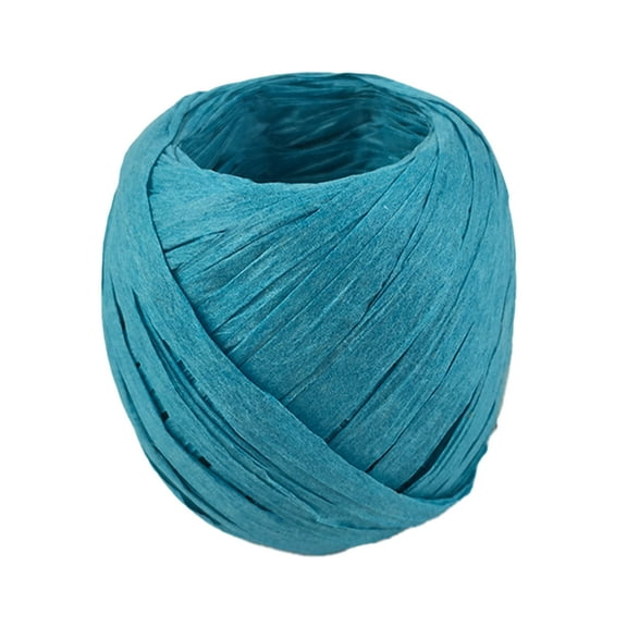 JANGSLNG 1 Roll Paper Ribbon Wear-resistant Multi-Purpose 17 Colors Raffia Ribbon Paper Rope for Gift
