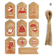 JANGSLNG 1 Set Christmas Themed Gift Tags Foldable Paper Present Wrapping Gift Labels for Gifts