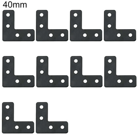 JANGSLNG 10Pcs Corner Braces Waterproof High Strength Multipurpose T/L Shaped Flat Joint Angle Brackets for Closet Cabinet Windows
