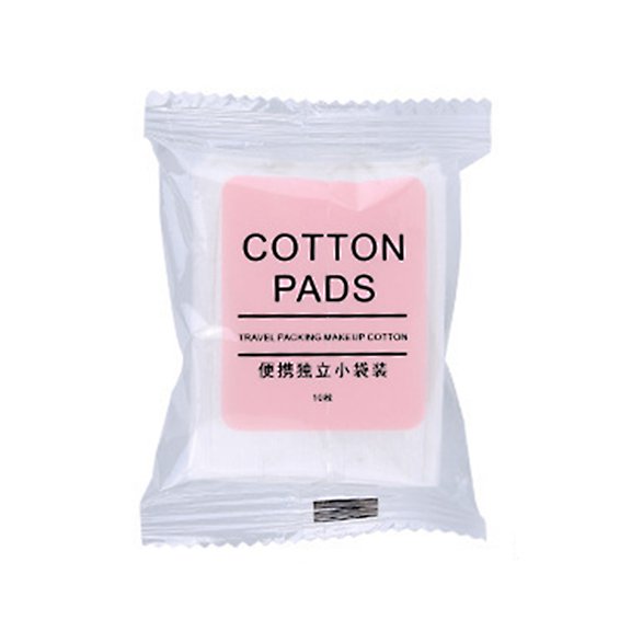 JANGSLNG 10Pcs Cosmetic Cotton Round High Water Absorption Soft Disposal Makeup Remover Pads for Home