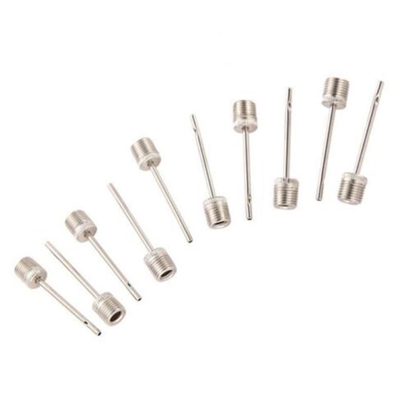 JANGSLNG 10Pcs Inflating Pins Standard Portable Metal Ball Air Pump Needles for Footballs