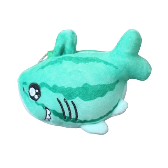 JANGSLNG 12cm Shark Plush Pendant Creative Lovely Watermelon Shark Bee Plushie Ornament Soft Cartoon Stuffed Animal Doll Plush Toy Backpack Decor