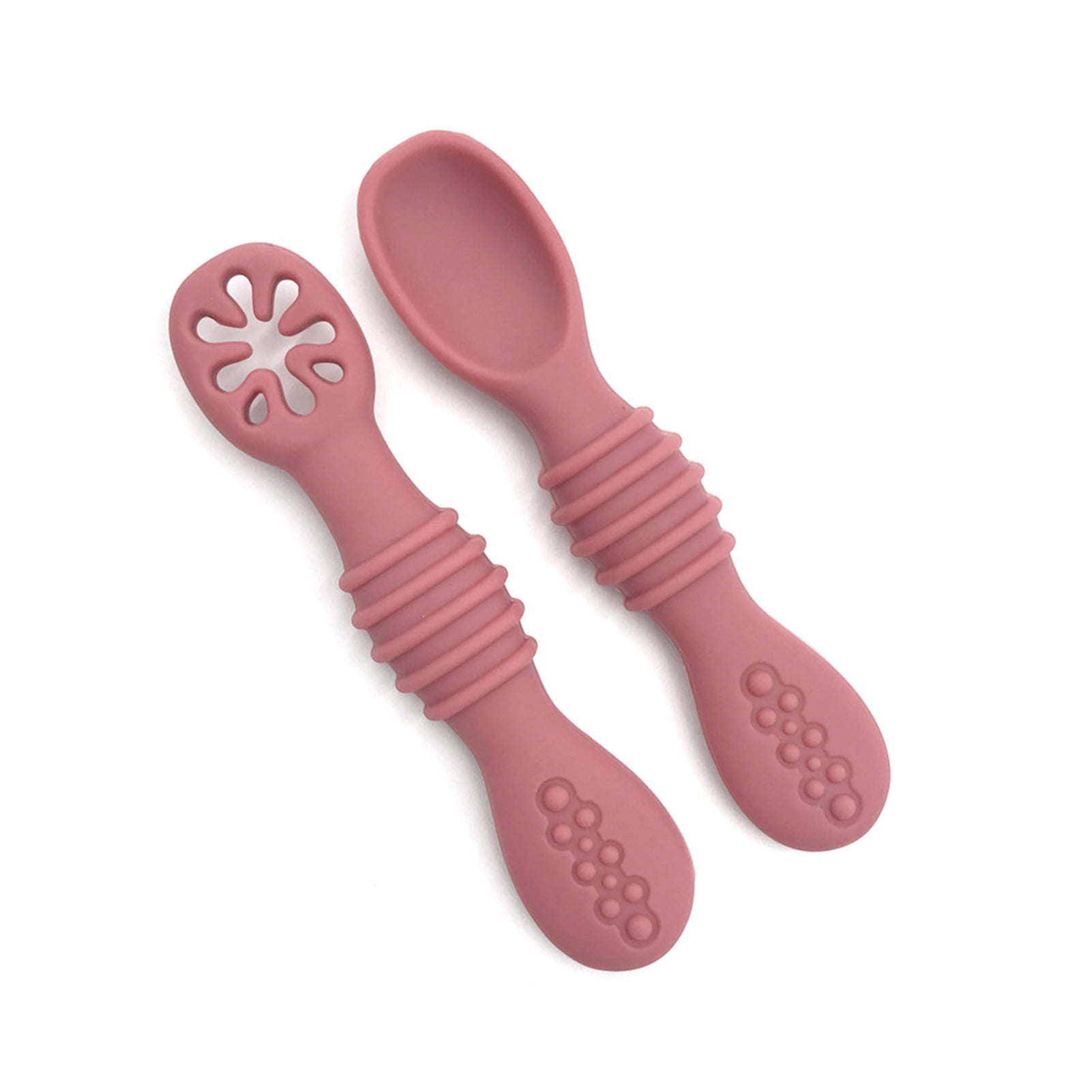 JANGSLNG 1Set Baby Spoon Food Grade Non-deformable Silicone Toddler ...