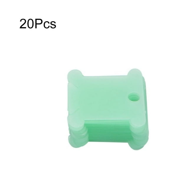 JANGSLNG 20Pcs Embroidery Floss Thread Bobbin Cross Stitch Storage Holder Plastic Spool