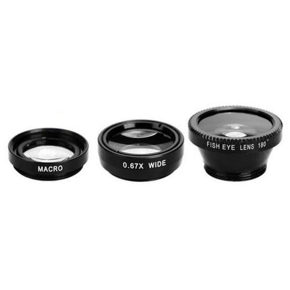 JANGSLNG 3 in 1 Clip on Universal 0.65X Wide Angle Fisheye Macro Lens for Mobile Phone