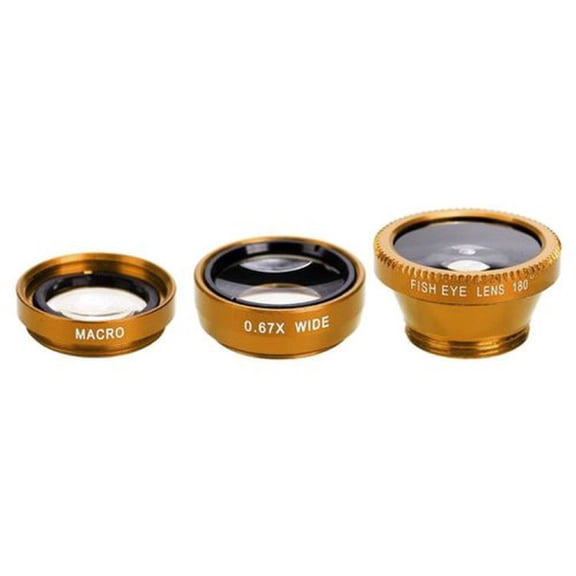 JANGSLNG 3 in 1 Clip on Universal 0.65X Wide Angle Fisheye Macro Lens for Mobile Phone