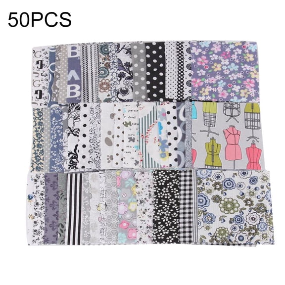 JANGSLNG 30/50Pcs 10cmx10cm Floral Print DIY Patchwork Cloth Sewing Quilting Material