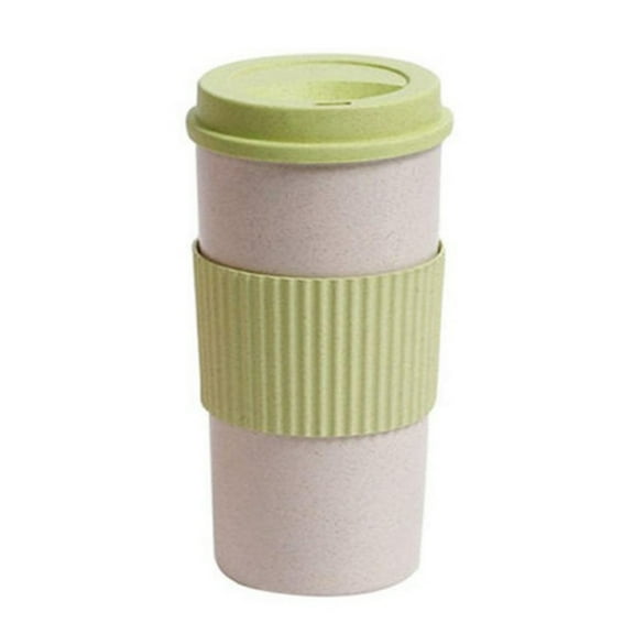 JANGSLNG 350ml/450ml/550ml Water Cup Food Grade Wear Resistant Plastic Water Coffee Cup with Protective Sleeve for Home