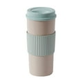 thumbnail image 1 of JANGSLNG 350ml/450ml/550ml Water Cup Food Grade Wear Resistant Plastic Water Coffee Cup with Protective Sleeve for Home, 1 of 8
