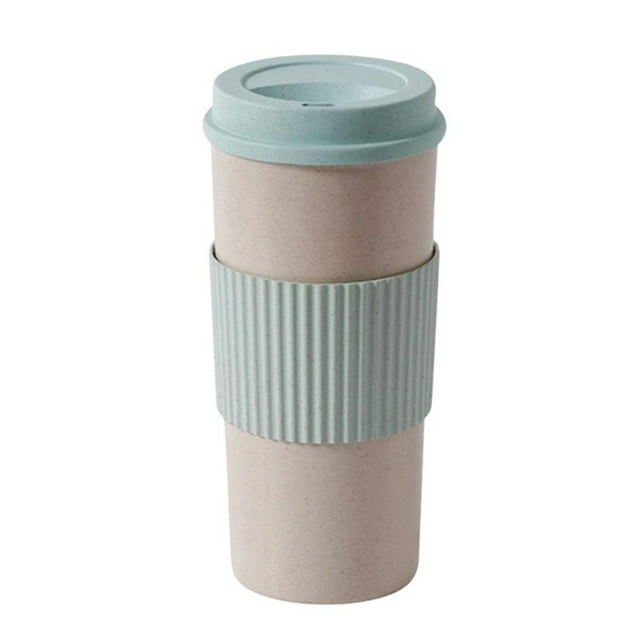 JANGSLNG 350ml/450ml/550ml Water Cup Food Grade Wear Resistant Plastic Water Coffee Cup with Protective Sleeve for Home