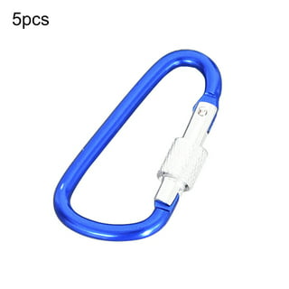 Lind Kitchen 10pcs Heart-Shaped Aluminum Snap Hook Clip Key Holder, Keychain Clip (Light Blue)