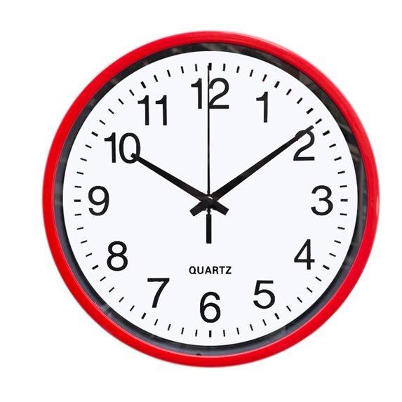 JANGSLNG 8 Inch Wall Clock Silent Non-Ticking Hanging Clock Large Number Round Clock for Home Office Decoration