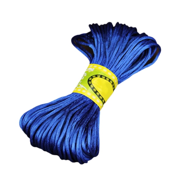 JANGSLNG Braided Cord Satin Long Lasting Nylon Sturdy Colorful Beading Cord for Chinese Knot