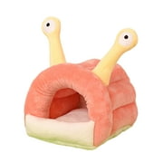 JANGSLNG Cozy Hamster Sleeping House Snail Shape Thickened Dwarf Rabbit Chinchilla Hedgehog Ferret Hideaway Hide Hut Cage Accessories