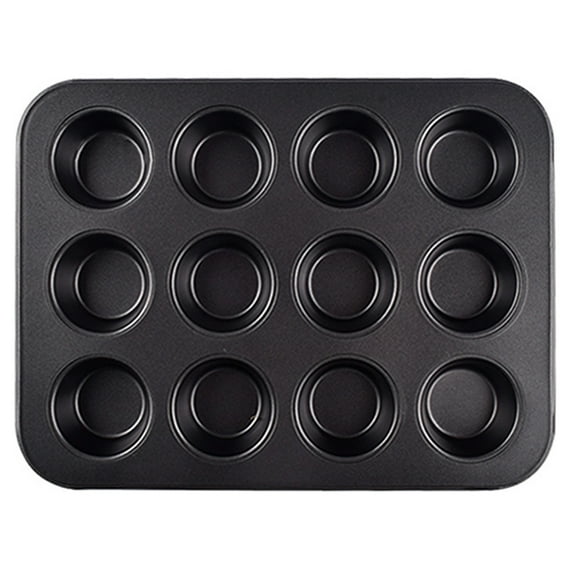 JANGSLNG Cupcake Pan 6/12 Cavity Reusable Non-stick Bakeware Carbon Steel Kitchen Biscuit Muffin Tray Mold Pan Bakery Supplies