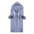 thumbnail image 1 of JANGSLNG Cute Ferret Hoodie Solid Color Drawstring Hooded Sweatshirt Thick Fleece Foreleg Elastic Hamster Guinea Clothes, 1 of 8