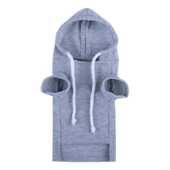 JANGSLNG Cute Ferret Hoodie Solid Color Drawstring Hooded Sweatshirt Thick Fleece Foreleg Elastic Hamster Guinea Clothes