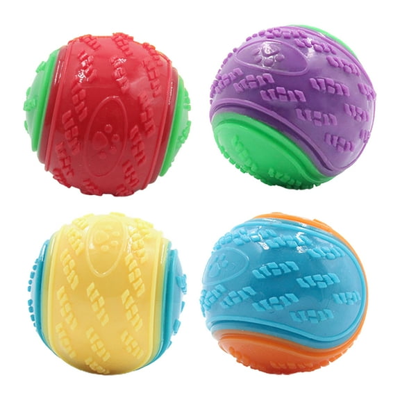 JANGSLNG Dog Squeak Ball Bite Resistant Bouncy Release Energy Teeth Cleaning Play Exercise Training Interactive Dog Toy Large Medium Sized Dogs Pet Ball Toy Outdoor