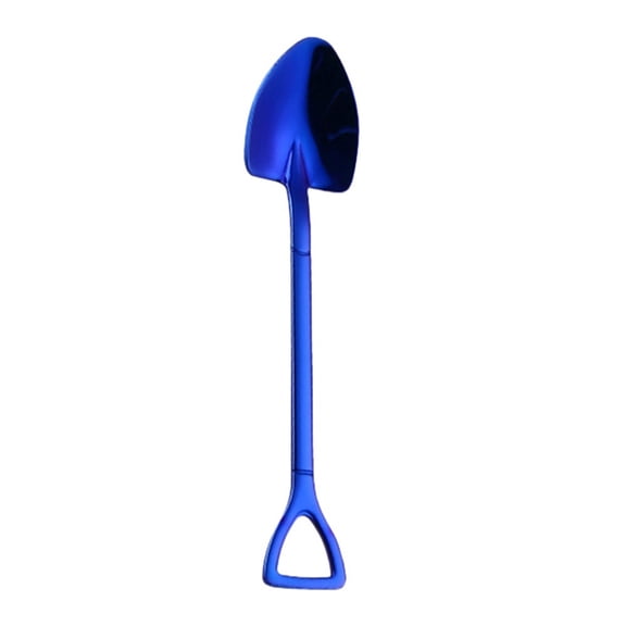 JANGSLNG Durable Stainless Steel Colorful Shovel Shape Handle Mixing Spoon Drinking Tool