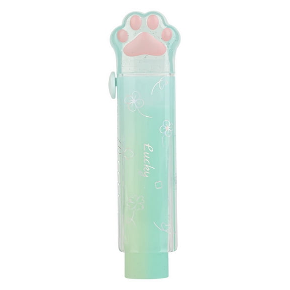 JANGSLNG Eraser Wipe Clean Push-pull Design Adjustable Cover Not Easily Break Refillable Traceless Cat Claws Eraser Stationery Supply