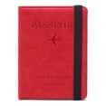 thumbnail image 1 of JANGSLNG Faux Leather RFID Business Passport Air Ticket Bank ID Card Holder Cover Case, 1 of 8