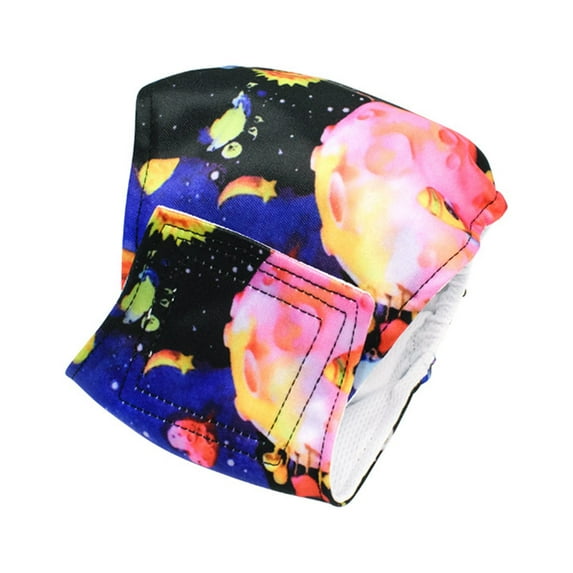 JANGSLNG Male Dog Diaper Lightweight Dog Wraps Cartoon Print Fastener Tape Washable Dog Diaper Elastic Trim Dog Belly Band Pet Menstrual Pants