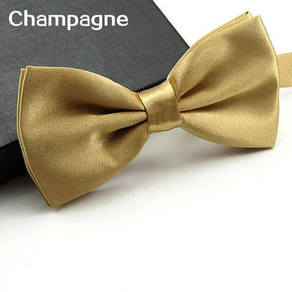 JANGSLNG Men Classic Solid Color Bowtie Necktie Tuxedo Wedding Party Adjustable