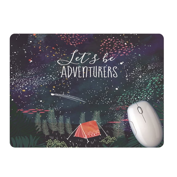JANGSLNG Mouse Pad Soft Anti-slip Smooth Surface Starry Sky Desktop Mousepad Wrist Rest Mat for Gaming