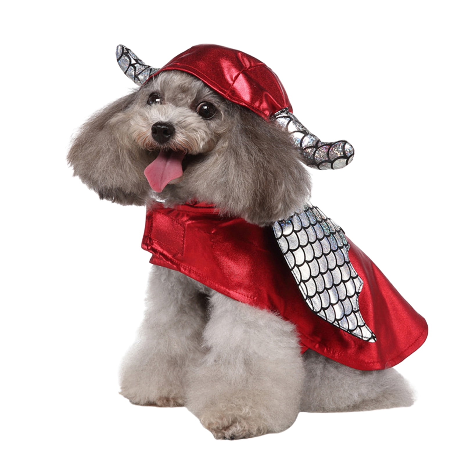 JANGSLNG Pet Winter Clothes Prince Knight Fire Suit Cosplay Costume