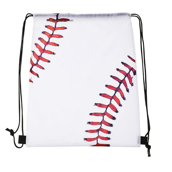 JANGSLNG Small Softball Drawstring Bag Large Capacity Waterproof Wear Resistant Portable Baseball Goodie Bag Backpack
