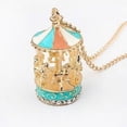thumbnail image 1 of JANGSLNG Sweet Enamel Carousel Merry Go Round Horse Charm Pendant Sweater Chain Necklace, 1 of 6