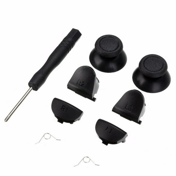JANGSLNG Thumb Sticks L1 R1 L2 R2 Trigger Buttons Repair Kit for PS4 Controller