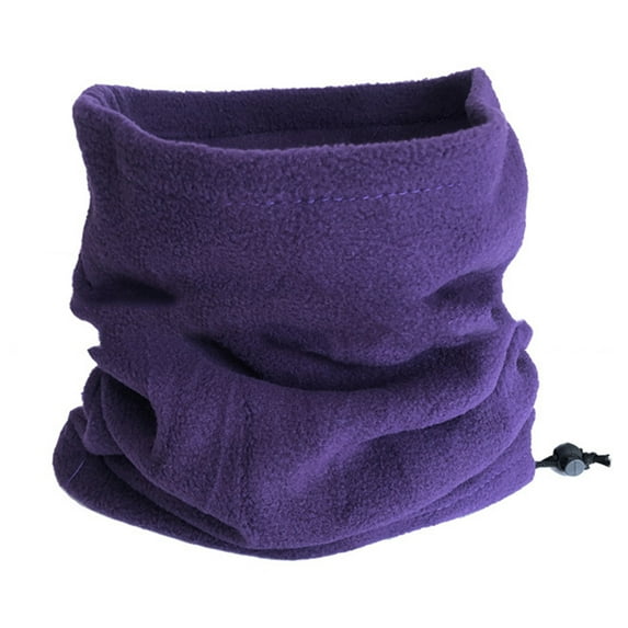 JANGSLNG Unisex Winter Outdoor Solid Color Soft Thick Fleece Neck Warmer Gaiter Cover Hat