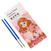 JANGSLNG Watercolor Book Thickened Paper Easy to Use Delicate Pattern Educational DIY Improve Creativity Portable Pocket Watercolor Painting Book Children Stationery