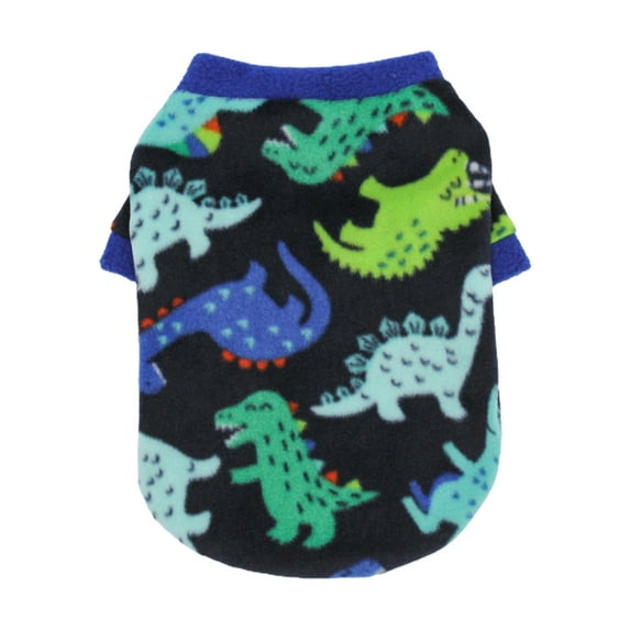 JANGSLNG Winter Dog Clothes Lovely Dinosaur Star Checkered Paw Printed Pullover Streetwear Keep Warm Sweater Shirt Pet Two-legged Clothes Puppy Costume