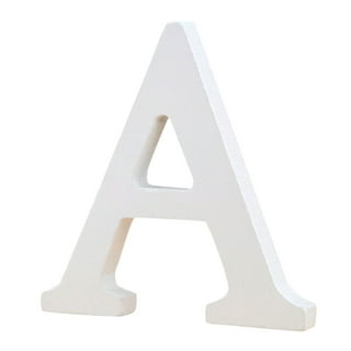 36 Pieces Unfinished Wooden Alphabet Letters for Crafts, 2 Extra Sets of Vowels AEIOU (6 Inches)