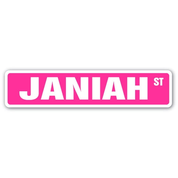 JANIAH Street Sign Childrens Name Room Sign | Indoor/Outdoor |  30" Wide