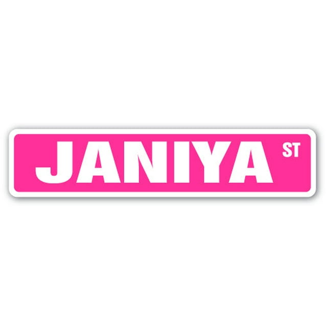 JANIYA Street Sign Childrens Name Room Sign | Indoor/Outdoor |  24" Wide