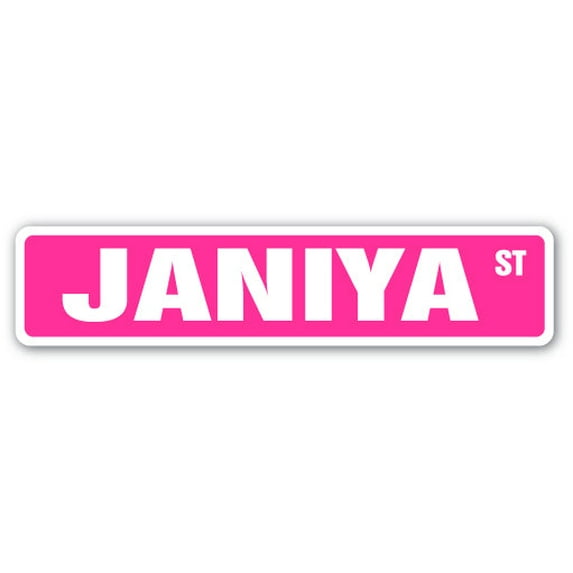 JANIYA Street Sign Childrens Name Room Sign | Indoor/Outdoor | 30" Wide