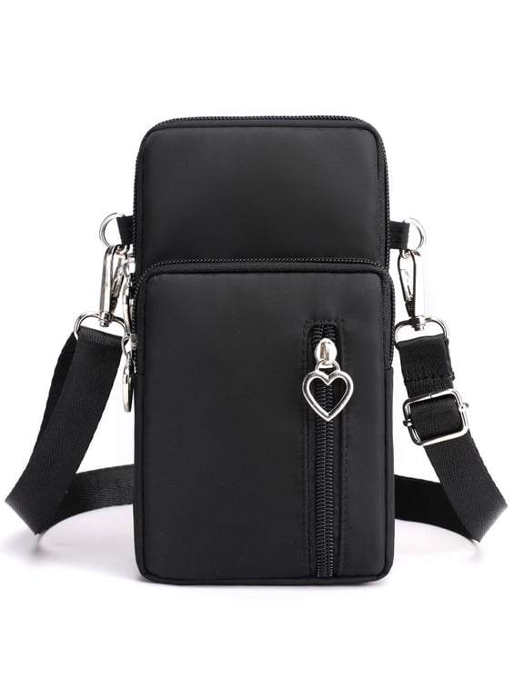 Women Small Crossbody Bags Nylon Over Shoulder Purses Zipper Closure Travel Purse Roomy Design for Phone and Essentials with Adjustable Strap
