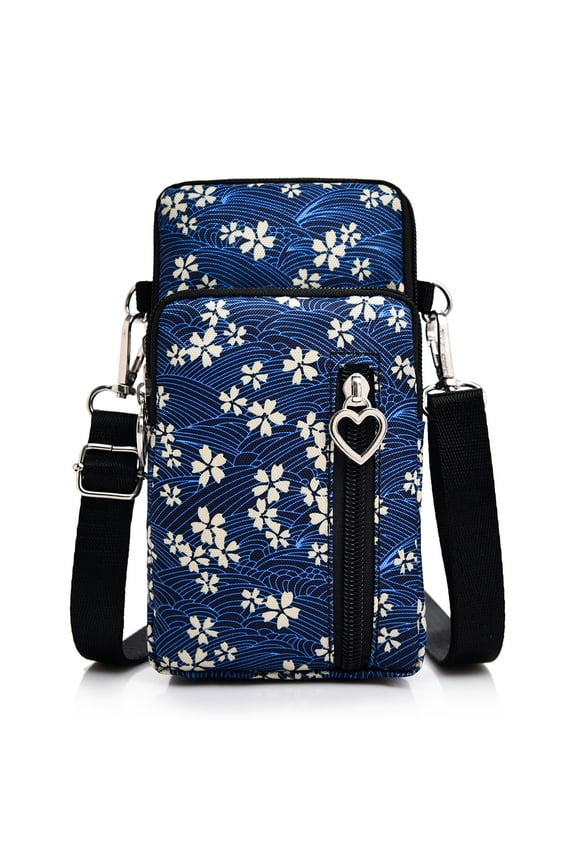 Women Small Crossbody Bags Nylon Over Shoulder Purses Zipper Closure Travel Purse Roomy Design for Phone and Essentials with Adjustable Strap