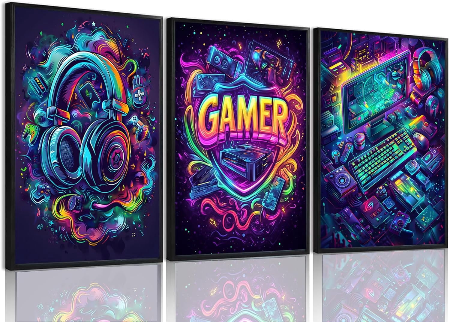 JANS.NO1 Game Room Decor,Teen Boys Gaming Room Decor Accessories,3 ...