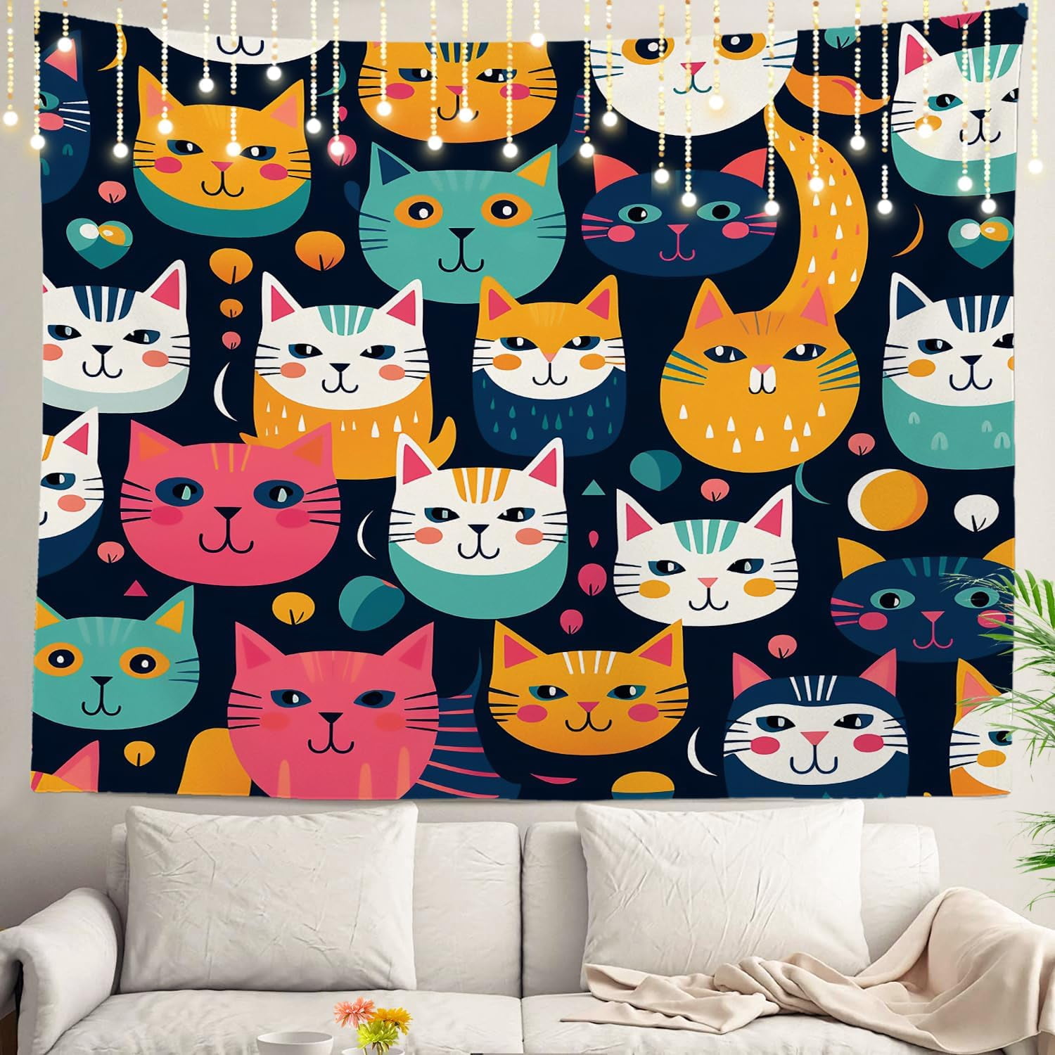 Tapestry Scool JANS.NO1 Latin America Map Tapestry Wall Hanging for Kids Student, El ...