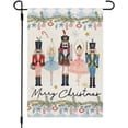 thumbnail image 1 of JANS.NO1 Merry Christmas Nutcrackers Garden Flag Double Sided Small Burlap Holiday Yard Decoration for Outside, 1 of 4