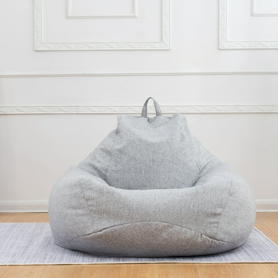 JANSION 8 Colors Classic Bean Bag Chair Sofa Cover, Lazy Lounger Bean Bag Storage Chair Cover for Adults and Kids 3 Sizes(Not Included Filling)