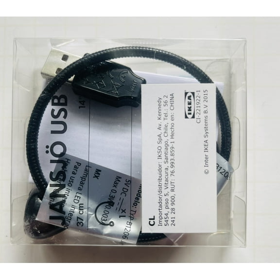 JANSJ LED USB lamp, black, 15 "