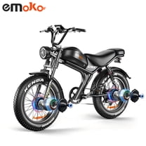 EMOKO C93 Electric Bike for Adults 3000W Peak Dual Motor 48V 23Ah Battery 110 Mile Range 35MPH Speed Commuter Ebike with Dual Disc Brakes